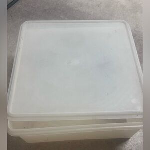 Large Square Tupperware Storage Container with Lid